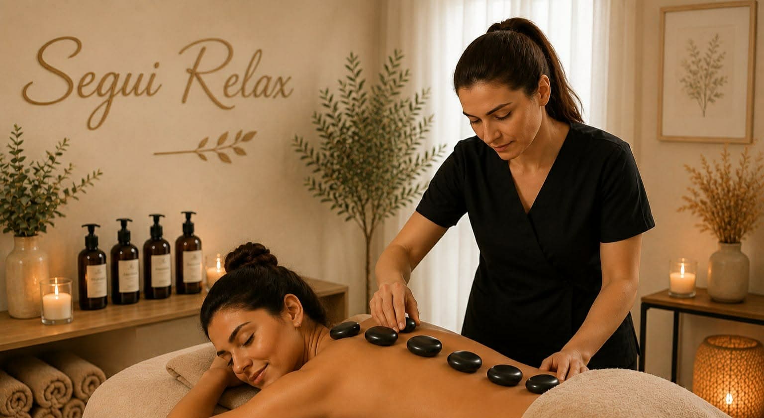 Massage aux pierres chaudes